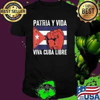 Patria Y Vida Viva Cuba Flag Cuban Pride Cuba Power Vintage T-Shirt