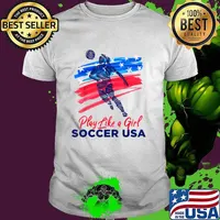 Play Like a Girl USA Soccer Team Shirt USA Womens Football T-Shirt