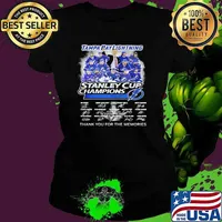 Tampa Bay Lightning Stanley Cup Champion 2021 Thank You For The Memories Ladies tee