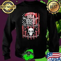 This Is The USA We Love Freedom We Drink Beer Eat Meat Own Guns Skull Shirt Sweater