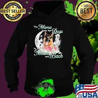 This Mama Loves Her Dogs German Shepherd To The Moon And Back Butterfly And Flower Shirt Hoodie
