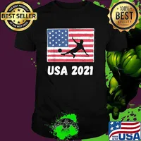 USA 2021 Soccer Team America Tokyo 2021 Summer Games American Flag T-Shirt