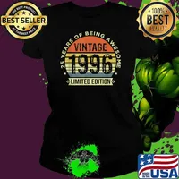 Vintage 1996 Limited Edition 25 Year Old Gifts 25th Birthday Shirt Ladies tee