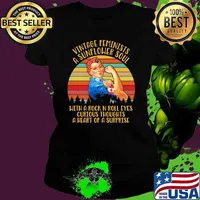 Vintage feminists a sunflower soul with a rock n roll eyes curious a heart strong girl Ladies tee
