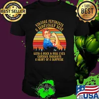 Vintage feminists a sunflower soul with a rock n roll eyes curious a heart strong girl shirt