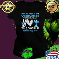 When The Power Of Love Overcomes The Love Of Power The World Will Know Peace Snoopy Shirt Ladies tee