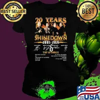 20 years 2001 2021 shinedown top 10 songs thank you for the memories signatures Ladies tee