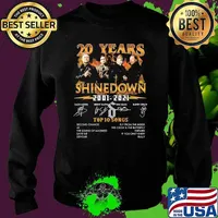 20 years 2001 2021 shinedown top 10 songs thank you for the memories signatures Sweater