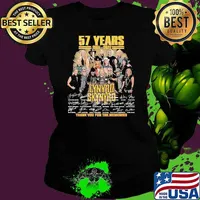 57 years 1964 2021 lynyrd skynyrd thank you for the memories signatures Ladies tee