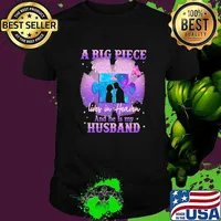 A Big Piece Of My Heart Lives In Heaen And He Is My Husband Butterfly Shirt
