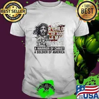 A child of god A man of faith A warrior of christ A soldier of America Shirt