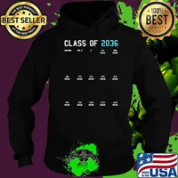 Awesome class of 2036 Grow with Me Shirt 2036 Graduation Handprints Premium T-Shirt Hoodie
