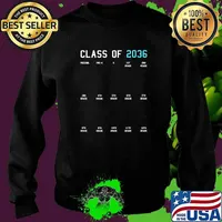 Awesome class of 2036 Grow with Me Shirt 2036 Graduation Handprints Premium T-Shirt Sweater