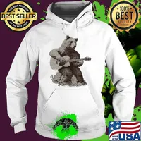 Bear And Guitar Shirt Hoodie