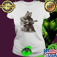 Bear And Guitar Shirt Ladies tee