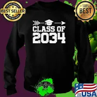 Class Of 2034 Grow With Me Graduation First Day Of School T-Shirt Sweater