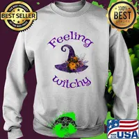 Feeling witchy Halloween Flower T-Shirt Sweater