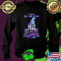 Gnomes I Wear Teal And Purple For Someone I Miss Every Day Suicide Awareness T-Shirt Sweater