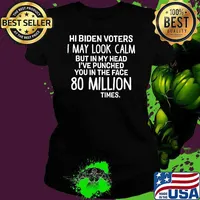 Hi biden voters i may look calm but in my head uve punched you in the face 80 million times Ladies tee