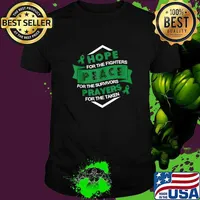 Hope For The Fighters Peace For The Survivors Prayers For The taken Biliary Atresia Awareness Supporter Ribbon T-Shirt
