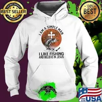 I Am A Simple Man I Like Fishing And Believe In Jesus Blood Moon Shirt Hoodie
