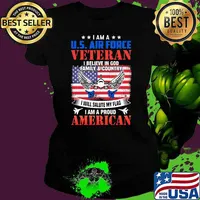 I am a us air force veteran i believe in god family and country i will salute my flag i am a proud american flag Ladies tee