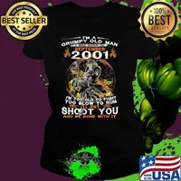 I'm A Old Man I Was Born In September 2001 Too Old To Fight Too Slow To Run Skull T-Shirt Ladies tee