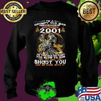 I'm A Old Man I Was Born In September 2001 Too Old To Fight Too Slow To Run Skull T-Shirt Sweater