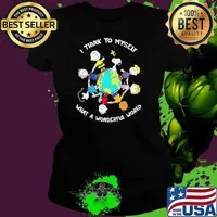 I Think To Myself What A Wonderful World Snoopy And Friend Shirt Ladies tee