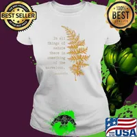 In all things of nature there is something of the marvelous Quote Aristotle Vintage Botanical T-Shirt Ladies tee