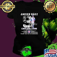 Javier baez chicago cubs 2014 2021 thank you for the memories signatures Ladies tee