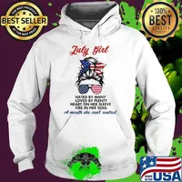 July Girl Hated By Many Loved By Plenty Heart On Her Sleepy Fire In Her Soul American Flag Shirt Hoodie