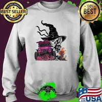 My Broom Broke Now I Drive A black Jeep Witch Halloween T-Shirt Sweater