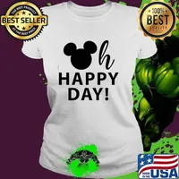 Oh happy day disney mickey Ladies tee
