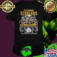 Pittsurgh steelers 88th anniversary 1933 2022 thank you for the memories signatures shirt