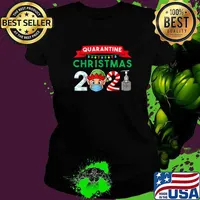 Quarantime Christmas Elf 2021 Family Xmas T-Shirt Ladies tee