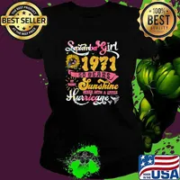 September Girl 1971 50 years of being Sunshine and Hurricane T-Shirt Ladies tee