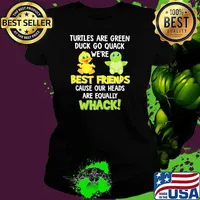 Turtles Are Green Duck Go Quack We're Best Friends Cause Our Heads Are Equally Whack Shirt Ladies tee
