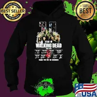 11 years of the walking dead 2010 2021 thank you for the memories signatures s Hoodie