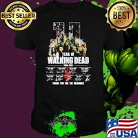 11 years of the walking dead 2010 2021 thank you for the memories signatures shirt