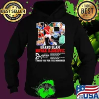18 Grand Slam Novak Djokovic thank You for the memories signature s Hoodie