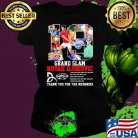 18 Grand Slam Novak Djokovic thank You for the memories signature s Ladies tee