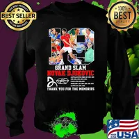18 Grand Slam Novak Djokovic thank You for the memories signature s Sweater