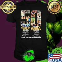 50 years of 1972 2022 abba thank you for the memories signatures shirt