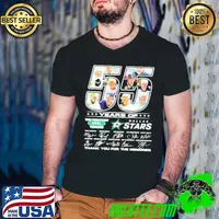 55 years of The Greatest NHL Teams Dallas Stars signatures thank you for the s Guys V Neck
