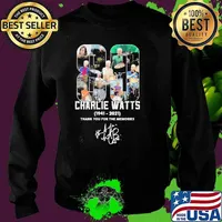 80 Charlie Watts 1941 2021 Thank You For The Memories Shirt Sweater