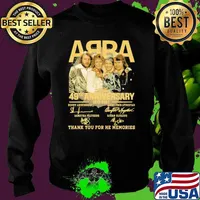 Abba 49th anniversary 1972 2021 thank you for the memories signatures s Sweater
