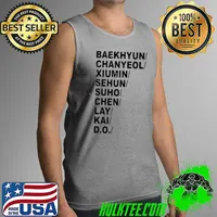 Baekhyun Chanyeol Xiumin Sehun Suho Chen Lay Kai D.o s Tank Top