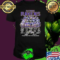 Baltimore ravens 26th anniversary 1996 2022 thank you for the memories signatures shirt