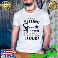 Betty Boop I’m not yelling I’m a Cowboys girl We Just Talk Loud s Guys V Neck